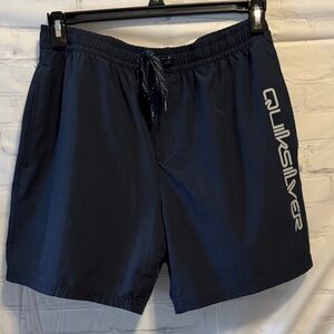 Quiksilver Men's Dark Blue Logo Board Shorts